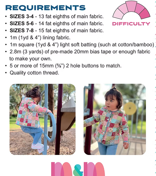 Tic Tac Toe Children's Patchwork Jacket Pattern