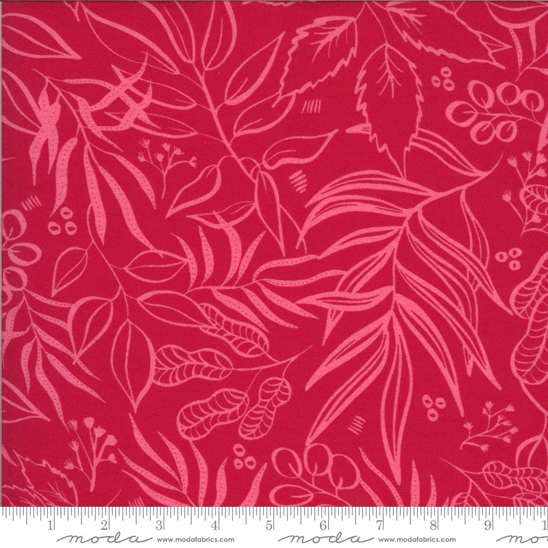 Moody Bloom - Fushia Knit Fabric