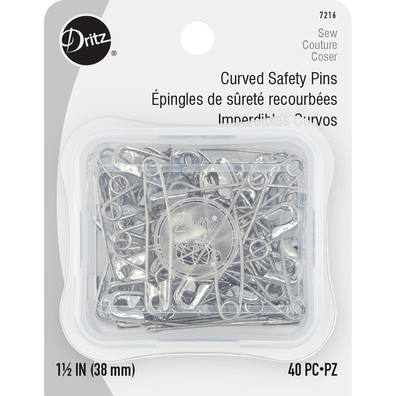 Dritz Curved Safety Pins - 1 1/2" - Size 2