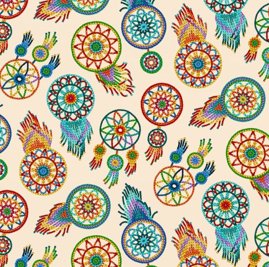 Tucson - Beaded Dreamcatcher - Cream