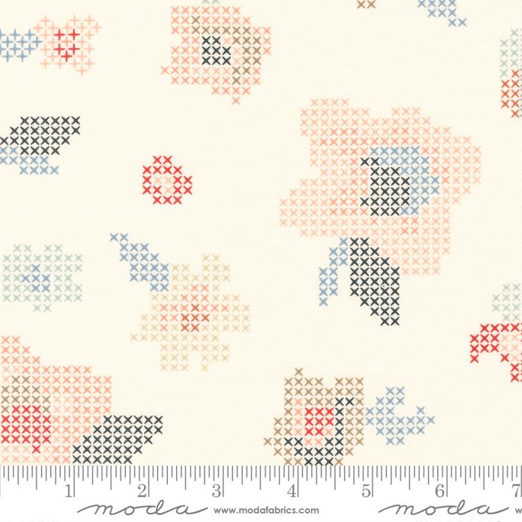Dawn On The Prairie - Cross Stitch Floral - Unbleached