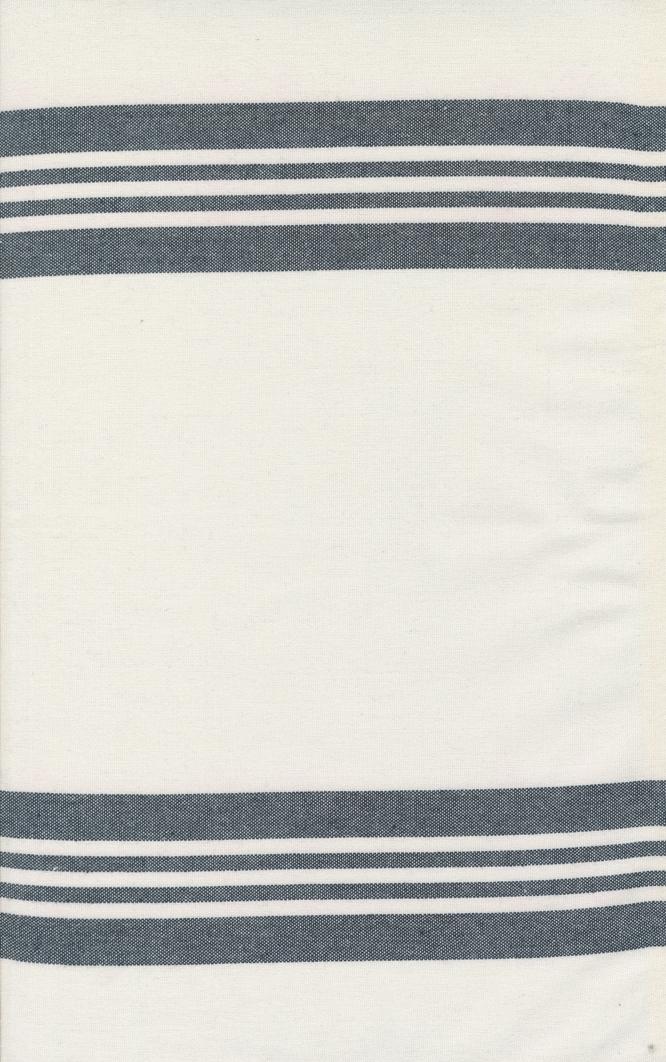 Panache Toweling - White with Black Stripe 336