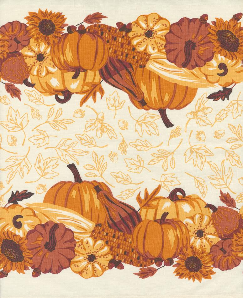 Classic Retro Holiday Toweling - Harvest Bounty
