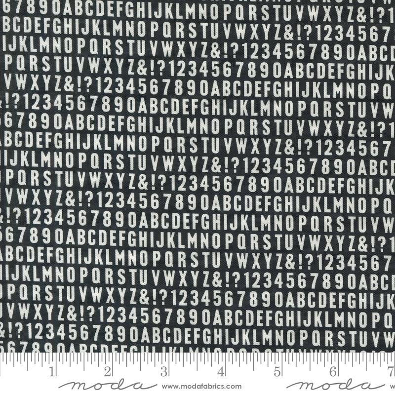Sable and Swan - Alphabet Text - Ebony