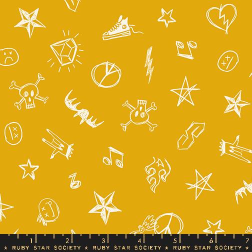 Teddy and the Bears - Doodles - Goldenrod