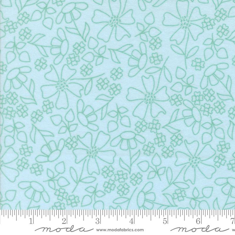 Sherbet Sunshine Flannel - Sunshine Sketch - Sky