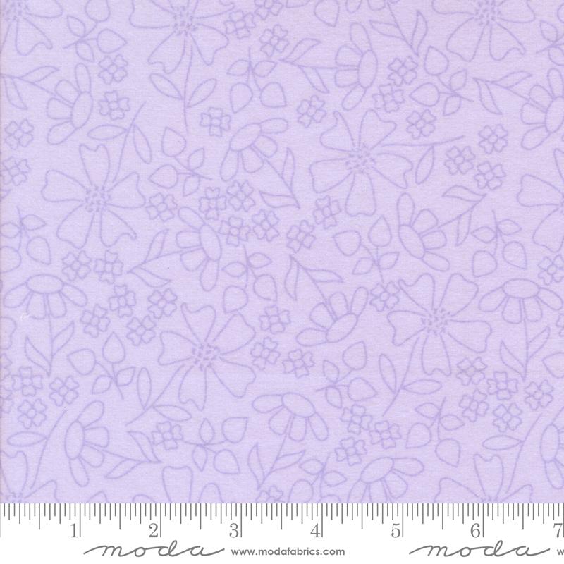 Sherbet Sunshine Flannel - Sunshine Sketch - Wisteria