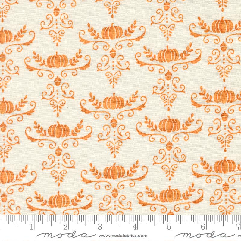 I Love Fall Most of All - Pumpkin Damask - White Pumpkin