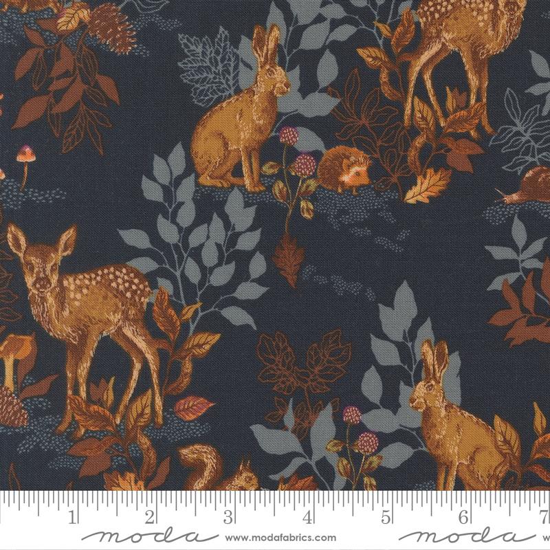 Autumn Forest - Woodland Animals - Midnight