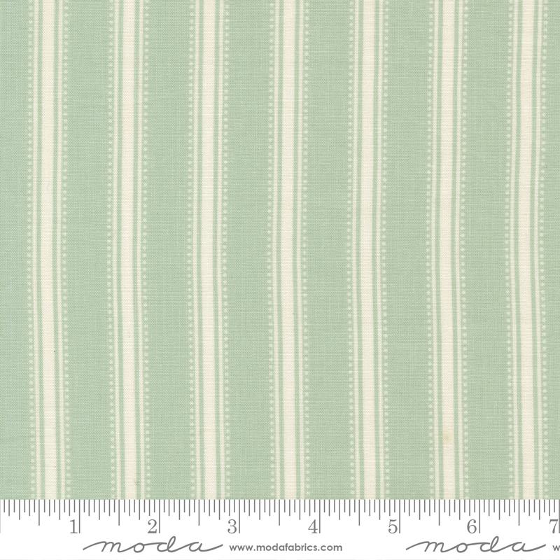 Sunbonnet - Dotted Stripe - Dusty Blue