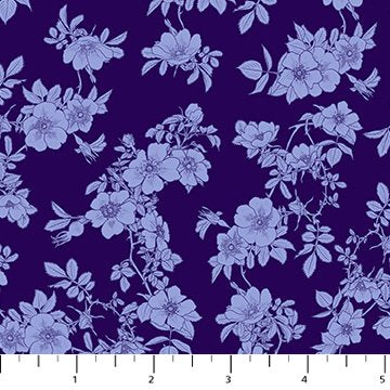 Rosa - Tonal Floral - Blue