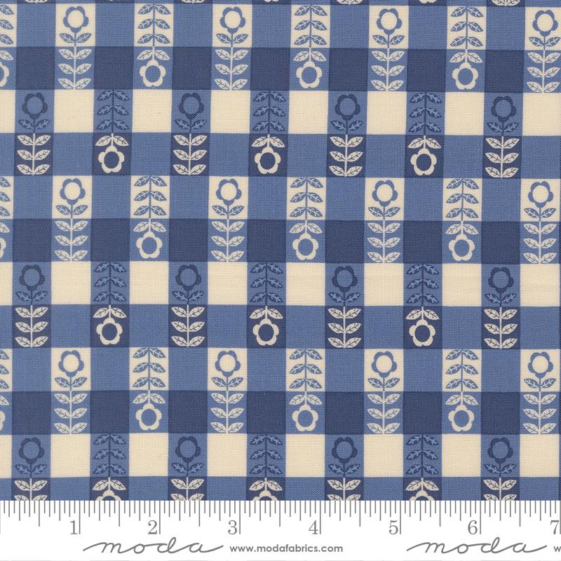The Henhouse - Flower Plaid - Cobalt