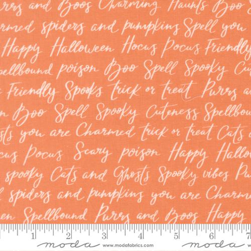 Purrs and Boos - Happy Halloween Lettering - Pumpkin