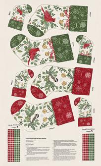 When Snow Falls - Stocking Panel - Snowy White