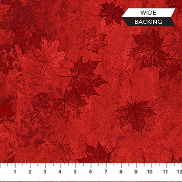 Stonehenge Oh Canada 14 - Quilt Wide Backing - Light Red