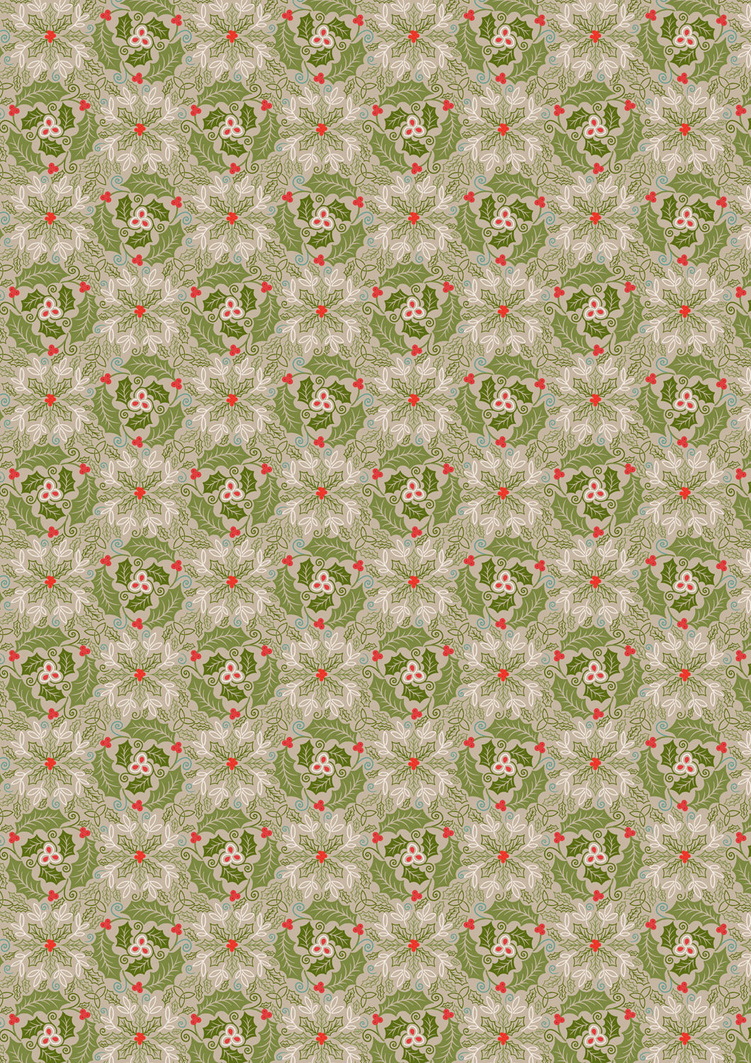 Celtic Christmas - Festive Celtic Leaves Green