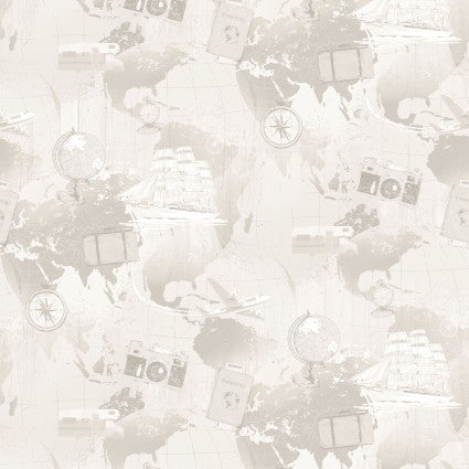Explore - World Map - Light Taupe