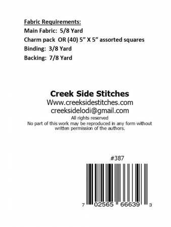 Ups and Downs Charm Table Runner Pattern