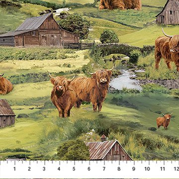 Highland Home - Scenic - Green Multi