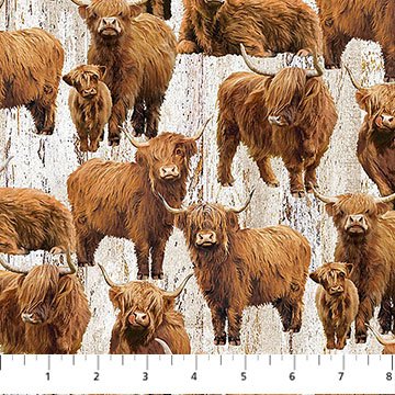 Highland Home - Cows - Beige