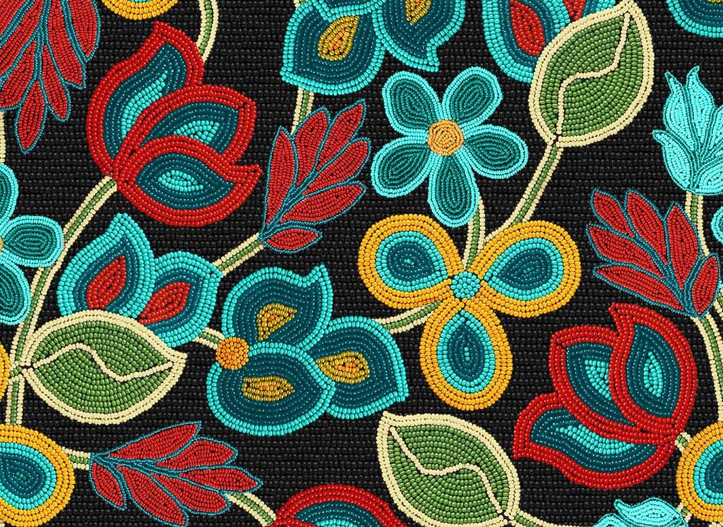 Tucson - Beaded Floral 2 - Black