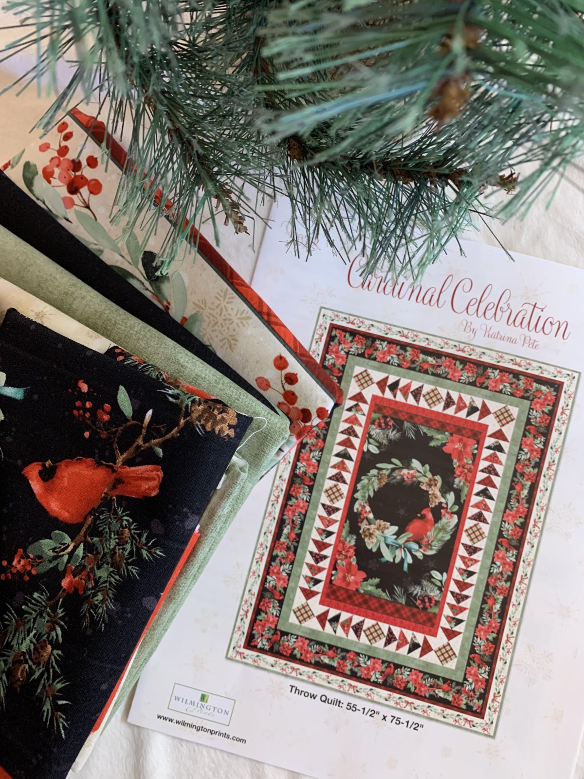 Cardinal Celebration Throw Quilt Kit