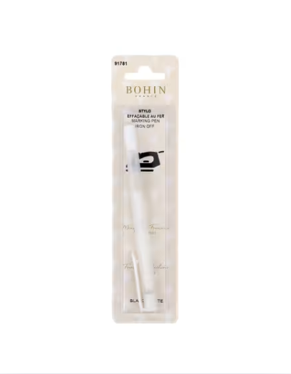 Bohin Heat Erase Fabric Pen White