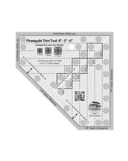 Creative Grids Pineapple Trim Tool Mini Quilt Ruler
