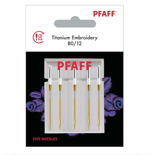 Pfaff Titanium Embroidery Needles - 80/12 - 5 Pack