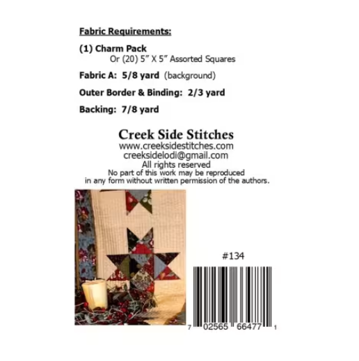 Star Charmer Table Runner Pattern