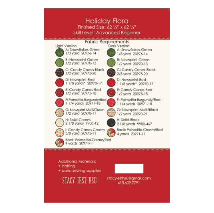 Holiday Flora Quilt Pattern
