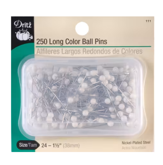 Dritz Long Color Ball Pins - 1 1/2"