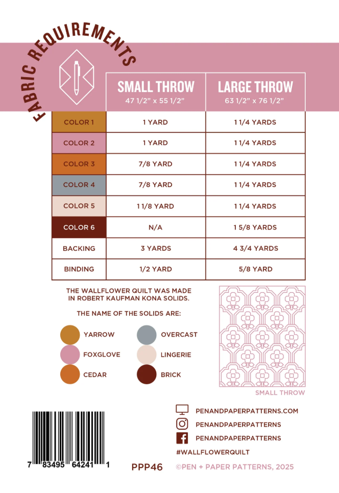 Wallflower Quilt Pattern