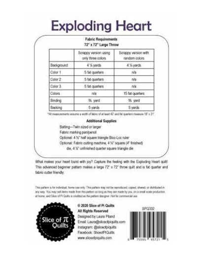 Exploding Heart Quilt Pattern