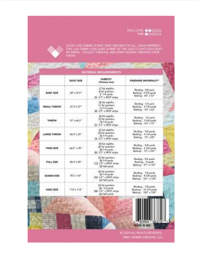Lucky Log Cabins Quilt Pattern
