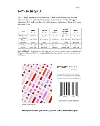 Dot + Dash Quilt Pattern