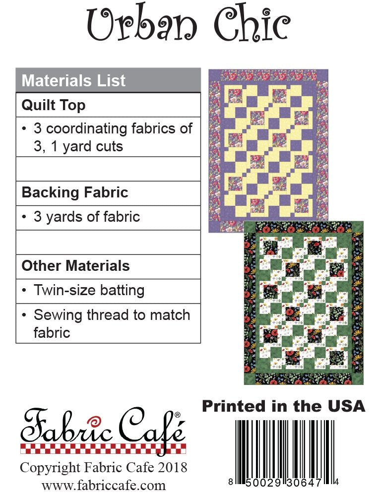 Urban Chic Quilt Pattern