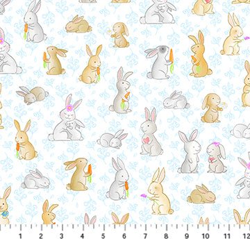 Bunnies for Baby - In the Meadow - White
