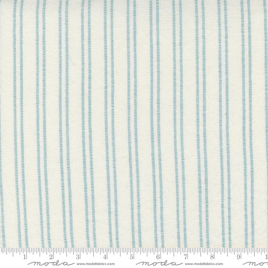 Lakeside Toweling - Woven Stripe - Off White/Storm - 18"