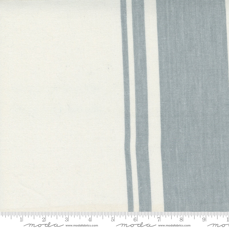 Lakeside Toweling - Woven Stripe - Off White/Silver - 18"