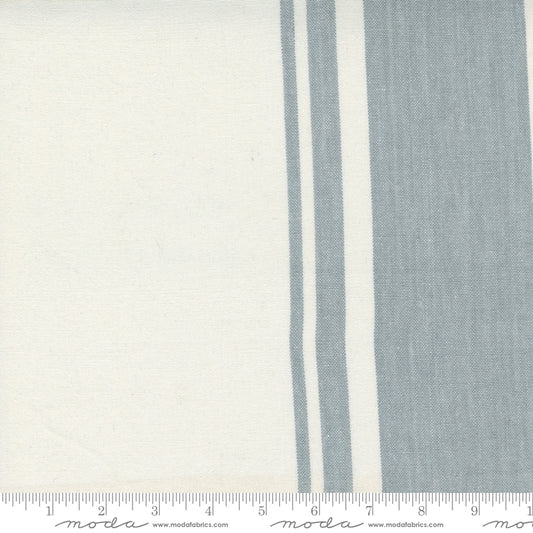 Lakeside Toweling - Woven Stripe - Off White/Silver - 18"