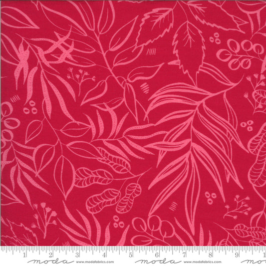 Moody Bloom - Fushia Knit Fabric