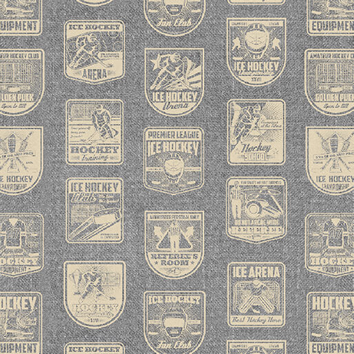 Ice Hockey - Tonal Patches - Medium Gray