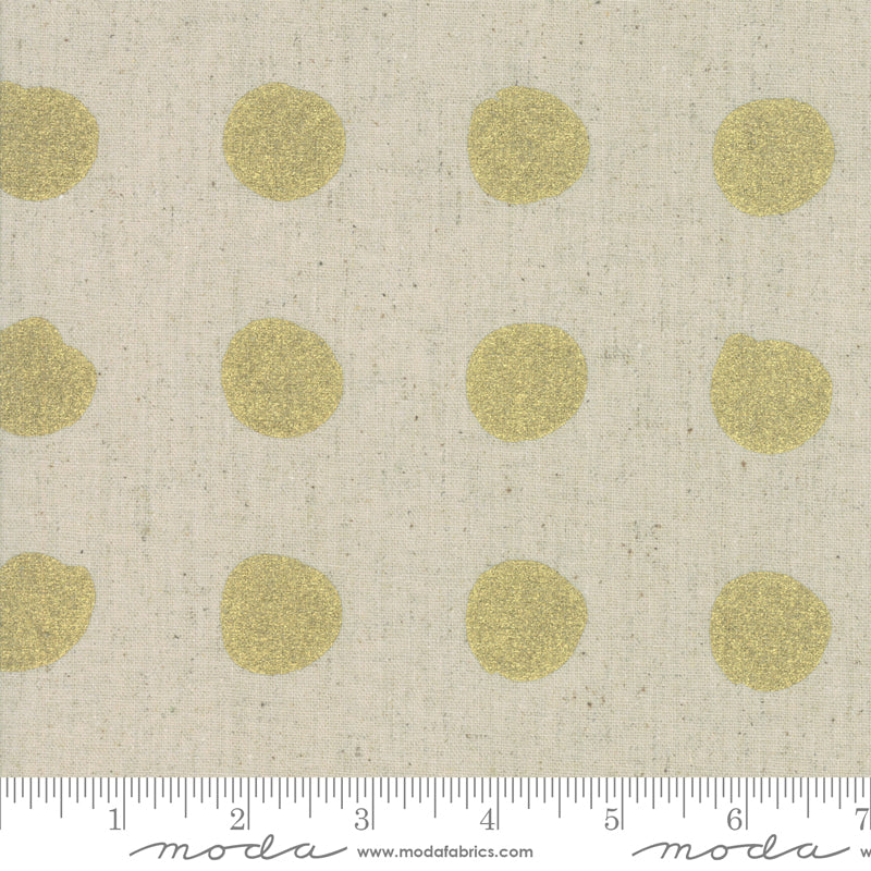 Chill Mochi Linen - Gold Dot