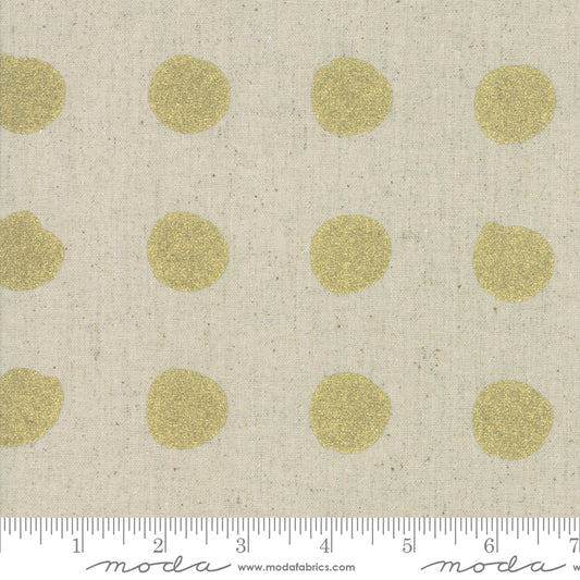 Chill Mochi Linen - Gold Dot