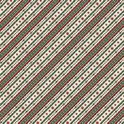 Woodland Snowmen - Ticking Stripe - Cream