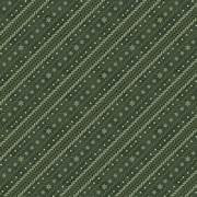 Woodland Snowmen - Ticking Stripe - Green