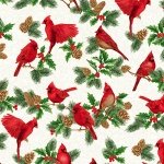 Christmas Splendor - Cardinal - Natural Gold