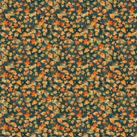 Glorious Fall - Leaves - Blue