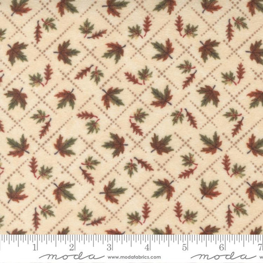 Fall Melody Flannel - Diamond Leaves - Cream